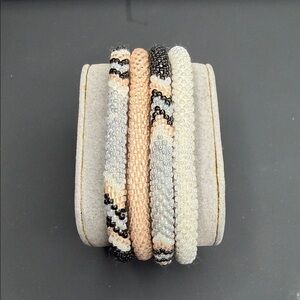 Sashka Co. Set of 4 Elegant Hand Beaded Bracelet Set